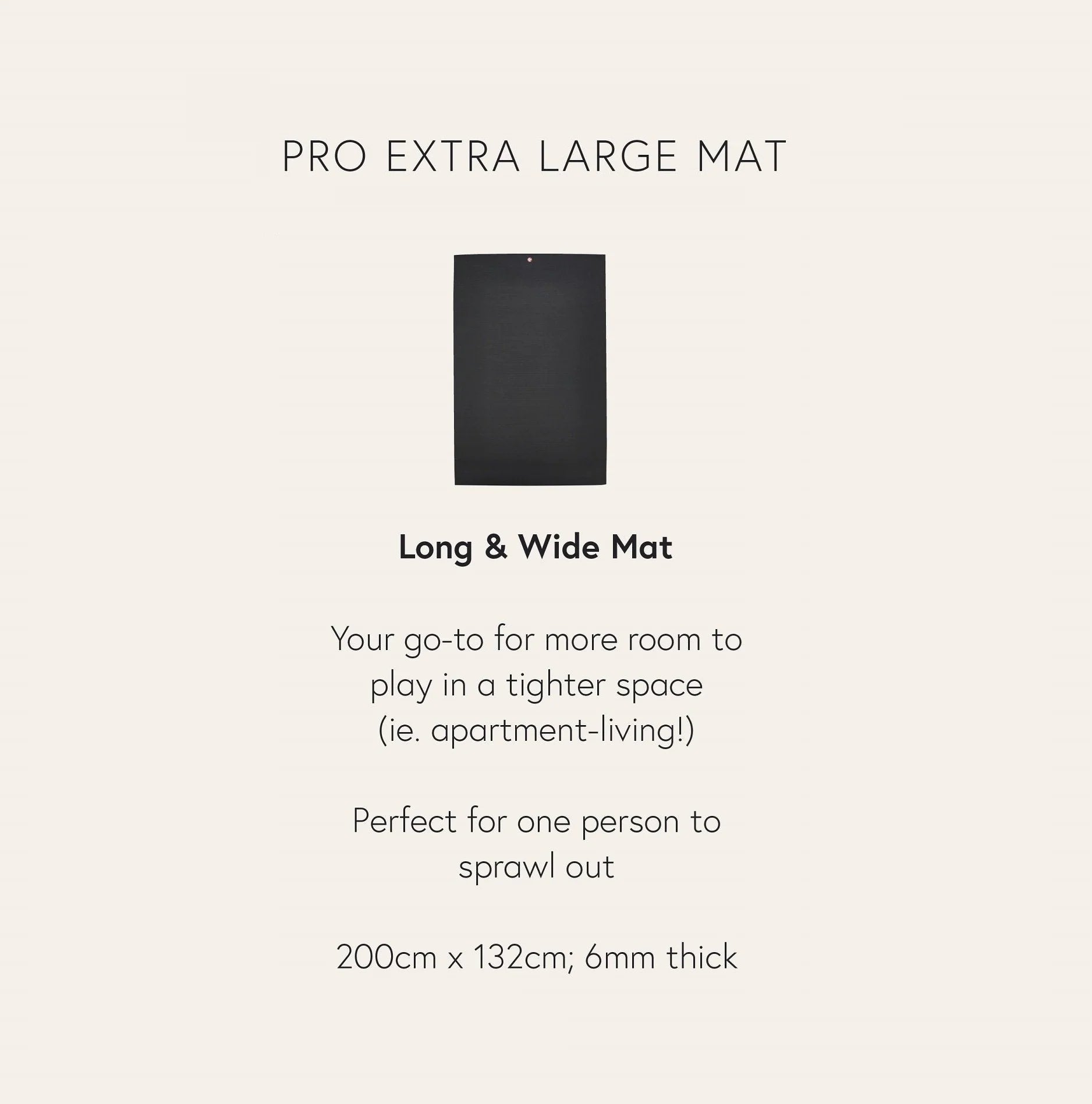 Manduka PRO™ Tapete de Yoga 6mm Black Long & Wide 79x52