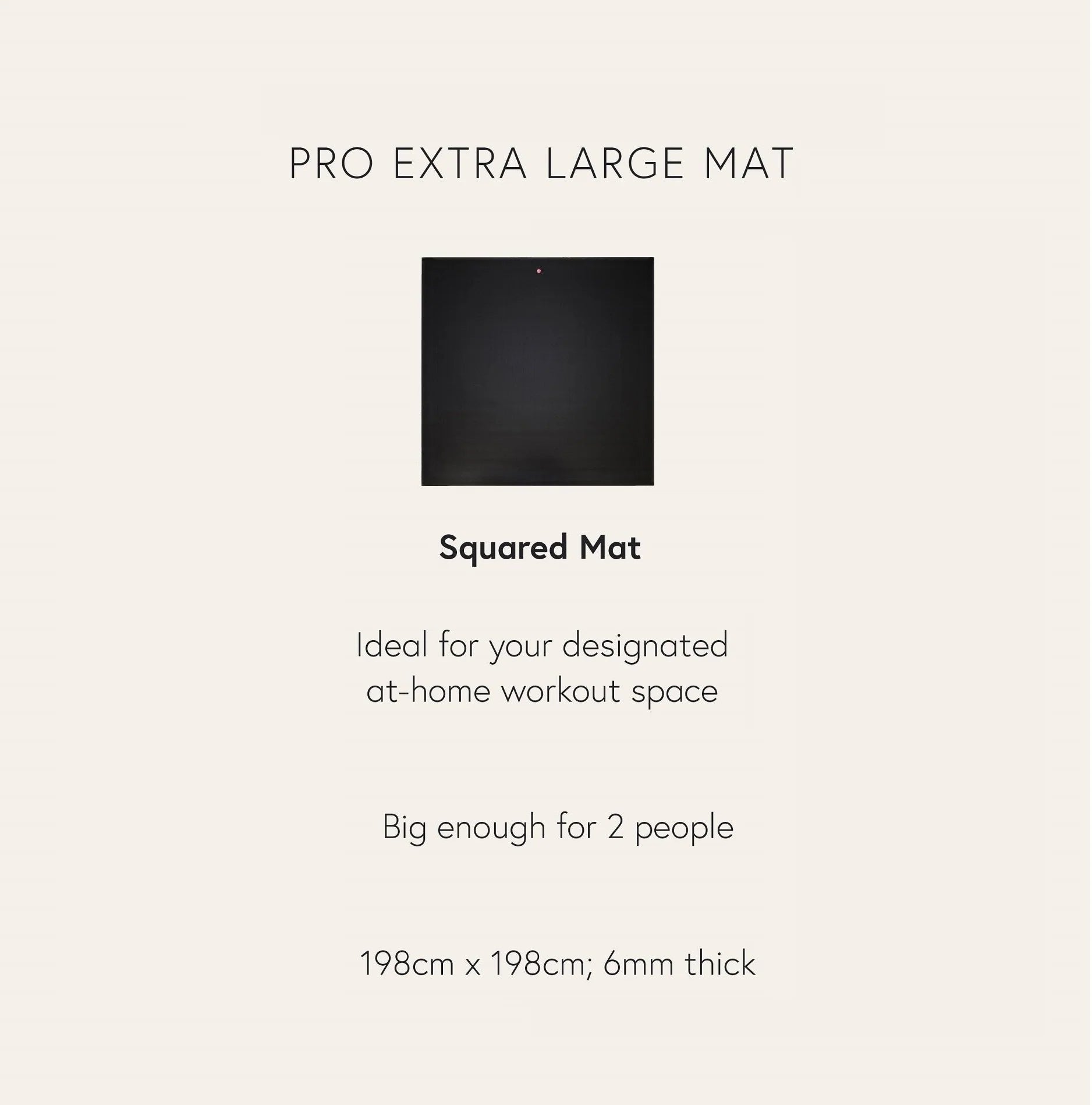 Manduka PRO™ Tapete de Yoga 6mm Black Extra Grande Squared