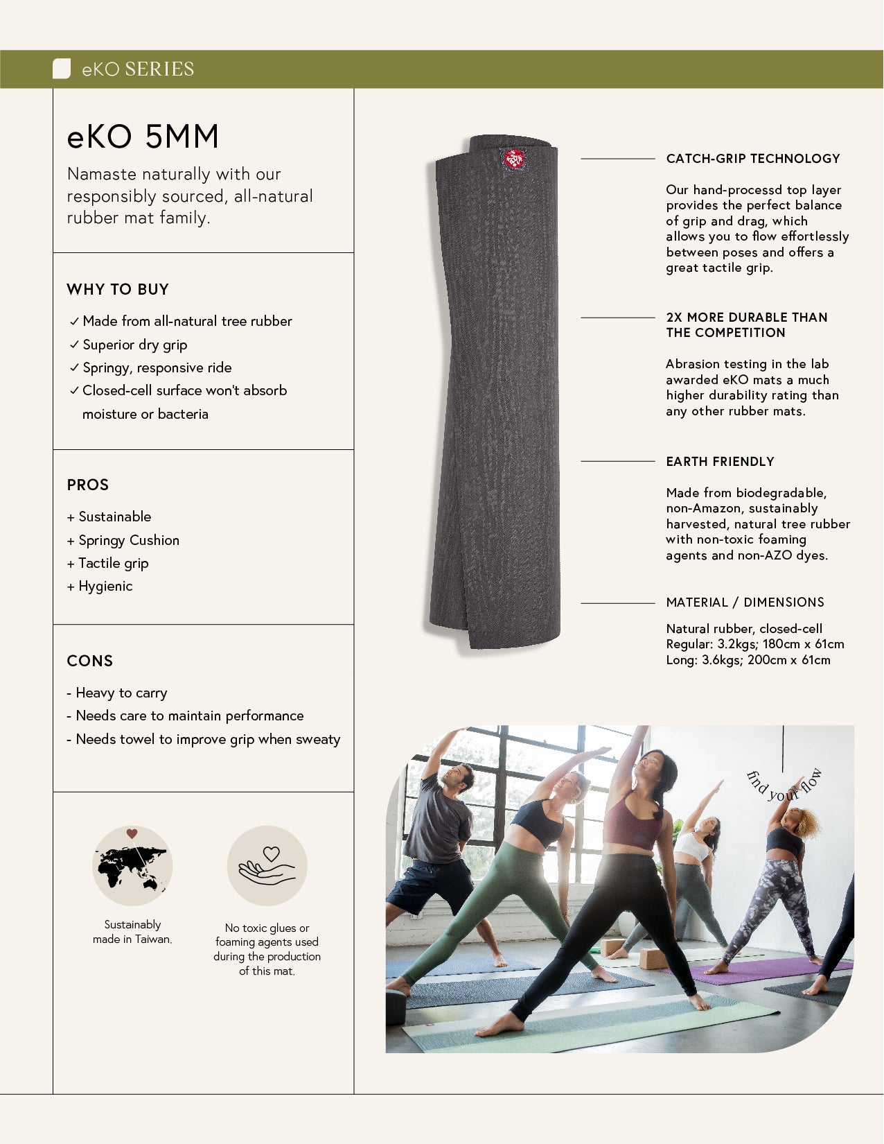 eKO® Tapete de Yoga 5mm Purple Haze Marble